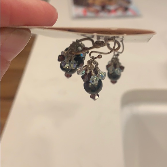 Sterling silver earrings and pendant - Picture 2 of 4